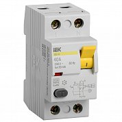 Выключатель дифференц.тока (УЗО) 2п ВД1-63 40А 30мА (IEK)